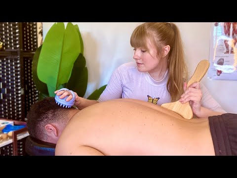 ASMR Deep Tissue and Scalp Massage | Soft-Spoken, Minimal Talking Roleplay for Sleep & Relaxation
