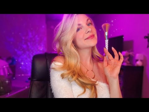 ASMR friend does your makeup for a party 👄💅🍸