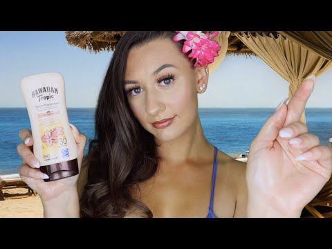 [ASMR] Beach Spa Shoulder, Neck & Scalp Massage Roleplay 🌺✨ (With Layered Sounds)