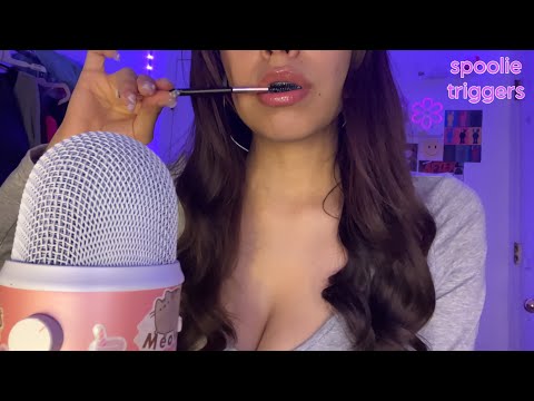 ASMR Spoolie sounds 💘(nibbling,noms,mouth sounds,tapping)
