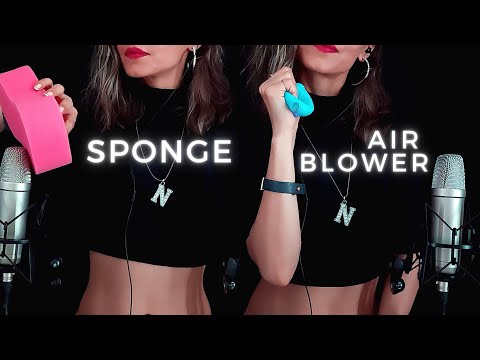 ASMR | Air Blower Sounds | Sponge Scratching, Sponge Squeezing | Sponge ASMR (No Talking)
