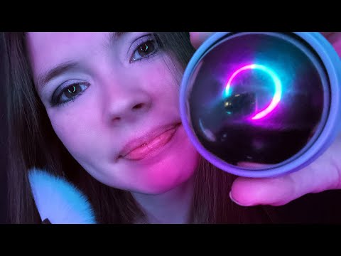 ASMR "Shh It's Okay" Massage Roller and Makeup Brush on Your Face (Personal Attention)