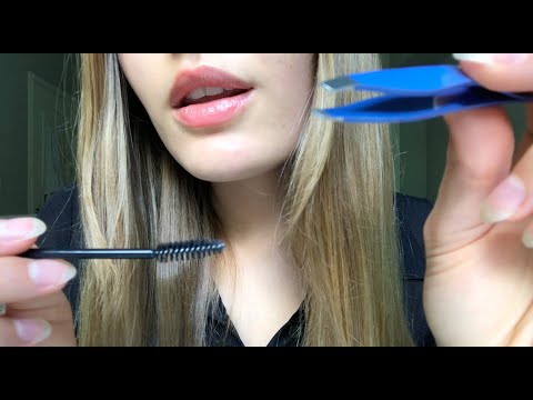 ASMR grooming your eyebrows | lofi | whispering, personal attention +