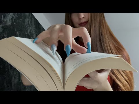ASMR I BOOK TAPPING, SCRATCHING and PAGE TURNING with HAND SOUNDS💤
