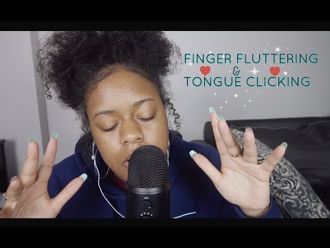 ASMR Finger Fluttering & Tongue Clicking (TingleOverload)