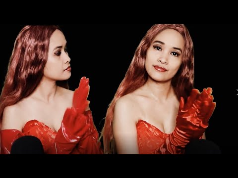 ASMR ROLEPLAY TWINS_Gloves Sounds (PVC/SATIN) Fabric Scratching & Face Touching NO TALKING