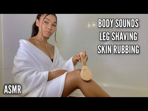 ASMR | Body Triggers & Sounds | Leg Shaving & Mouth Sounds ✨