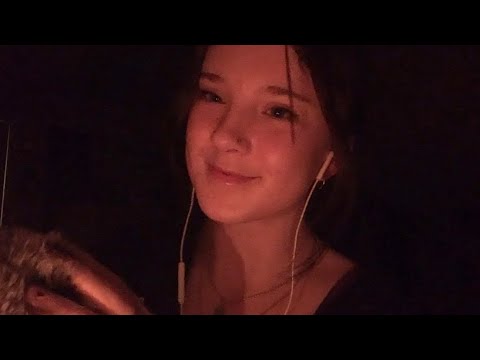 Candle lit ASMR to relax before sleep// hand sounds, fluffy mic, for anxiety/stress relief 🕯