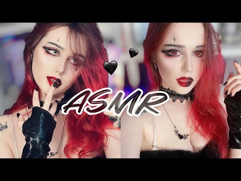 ASMR Hot Goth Scratching Leather & Fabric Sounds 🖤