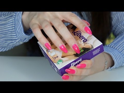 ASMR No Talking Nail TAPPING & SCRATCHING Cardboard | Plastic Crinkle Sounds | Baby Gift