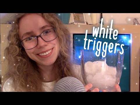 ASMR || Colour-coded triggers: white (tapping, scratching and a little surprise) 🤍❄️