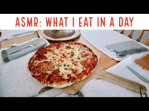 ASMR what i eat in a day 🍓🍌🍕🥬