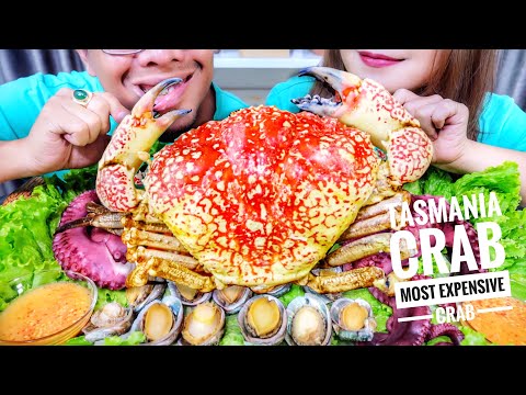 ASMR EATING TASMANIA CRAB - MOST EXPENSIVE CRAB ON THE WORLD X OCTOPUS X ABALONE | LINH-ASMR