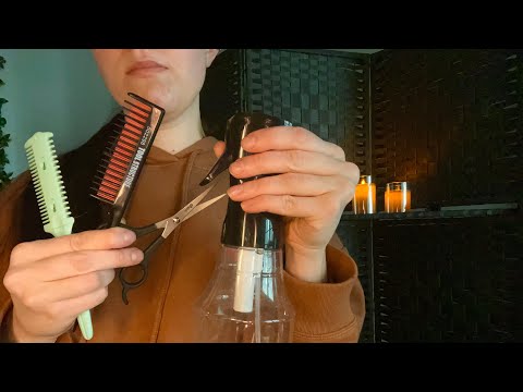 ASMR LoFi Haircut & Style with Sectioning and Clipping