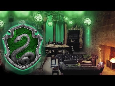 Slytherin Common Room [ASMR] ⚡ Harry Potter Ambience - Dungeon, Fireplace & Underwater