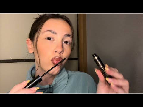 ASMR- Kiss painting your makeup💋 (fast and chaotic)