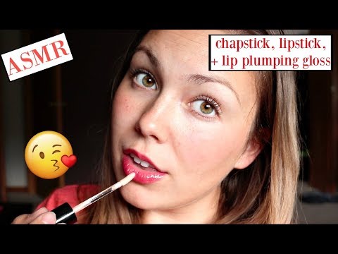ASMR || LIP GLOSS APPLICATION || Up Close Mouth Sounds, Tapping, + Silliness