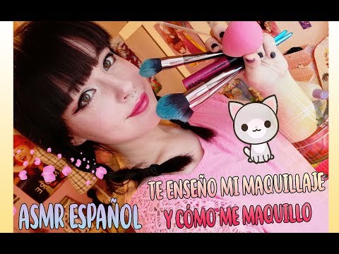 [Rena] ASMR Español - Te enseño mi maquillaje y como me maquillo ♥