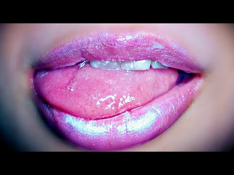 ASMR 100 layers of lip gloss 💦 VERY sticky 💦 ASMR Kisses, mouth sounds