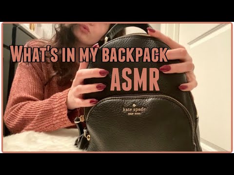ASMR | what’s in my backpack asmr | tapping and scratching