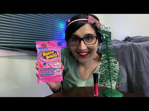 ASMR Makeup Roleplay Chewing gum (for x - mas party)♡ 🎄