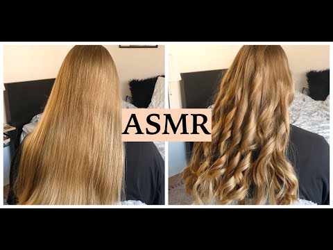 ASMR STYLING SUPER LONG & HEALTHY HAIR (Hair Play, Hair Brushing, Curling & Spraying, No Talking)