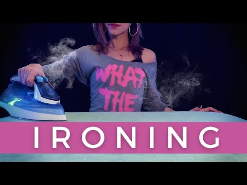 ASMR | Ironing Clothes | Flat Ironing ASMR | Folding, Steam Sounds, Fabric Sounds (No Talking)