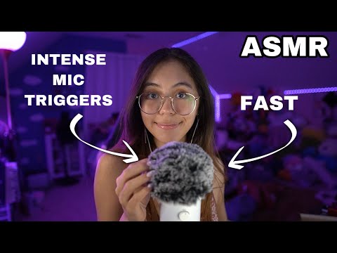 ASMR | Intense Fast Mic Triggers (rubbing, cupping, scratching, tapping)