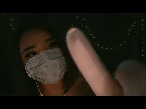 Touching Your Face With Latex Gloves + Surgical Mask + Reassuring Words ♡ ASMR ♡