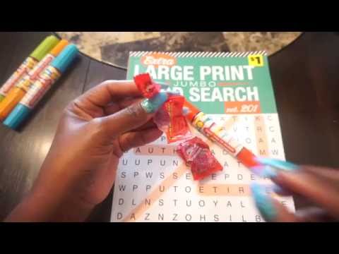 👅  ASMR Hard Candy |  CrossWord Puzzle |  🚫 No Whispering