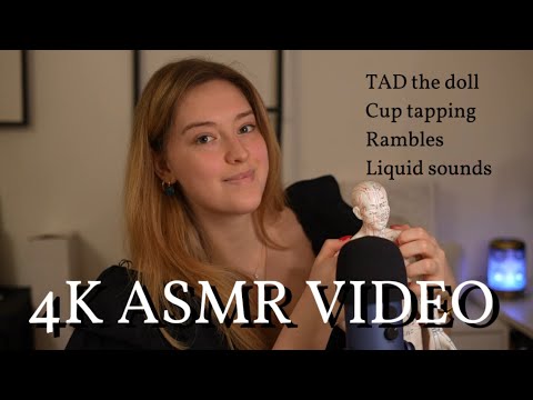4K ASMR| High quality triggers and sounds, TAD, liquid shaking and tapping on Cup sounds