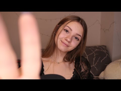 ASMR Calming you down with Positive Affirmation (tongue clicking & face touching)