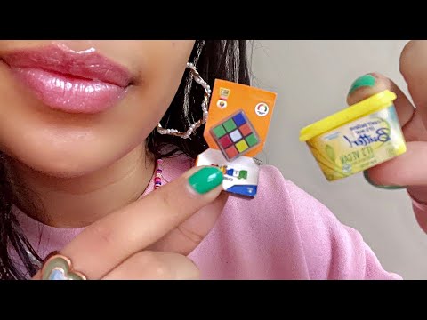 ASMR~ Tapping BUT on Tiny Things (rubix cube, butter, glass bottle) Wet Mouth Sounds