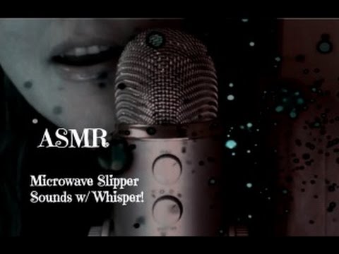 ASMR Microwave Slipper On Mic Ear to Ear Sounds W/ Whispering