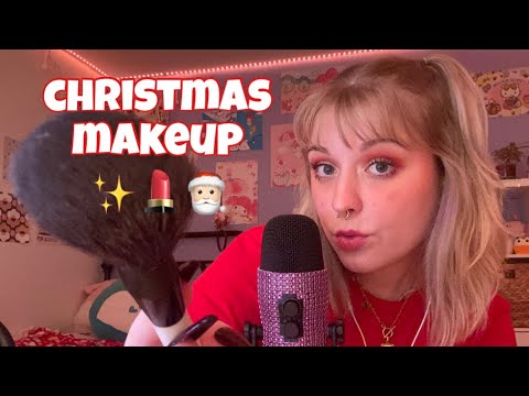 ASMR Doing Your Christmas Party Makeup Role Play ✨🎄❤️ Makeup Sounds, Rambles, Steaming Hot Tea 🫖