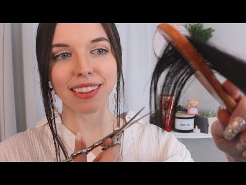 ASMR Slow & Relaxing Haircut w/ Body Massage | Personal Attention Roleplay