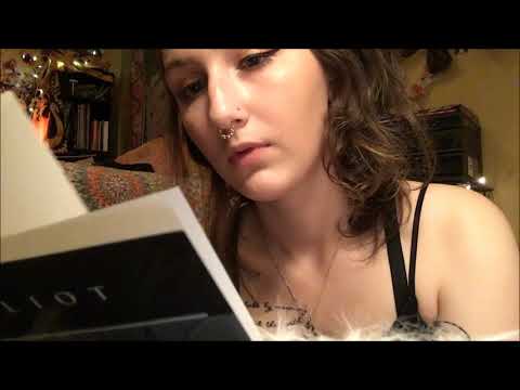 ASMR SOFT SPOKEN POEM READING/BOOK SOUNDS, PAGE FLIPPING, TAPPING