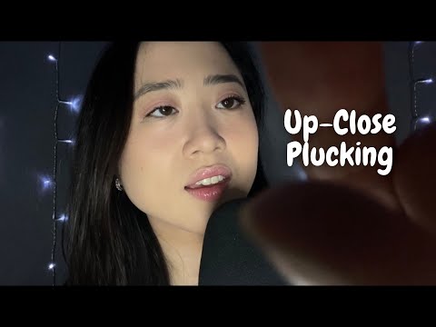 ASMR | Where have I been? Soft Whispering and Close-Up Plucking