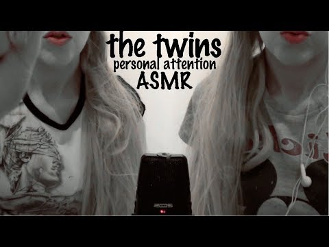 Twins ASMR sleep clinic personal attention face stroking hand movements