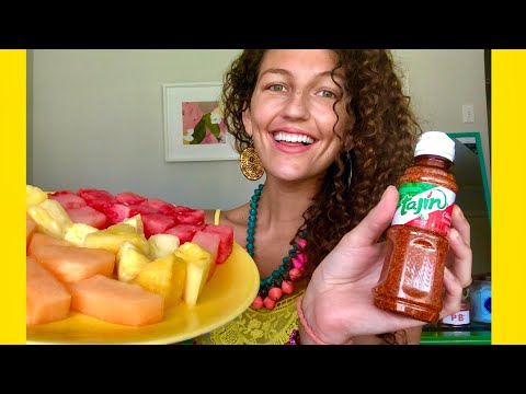 ASMR~🍍🍉eat TAJIN and FRUIT w ME!🍉🍍