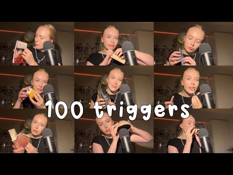 ASMR 100 triggers ⊱✿⊰ tapping, scratching, mouth sounds