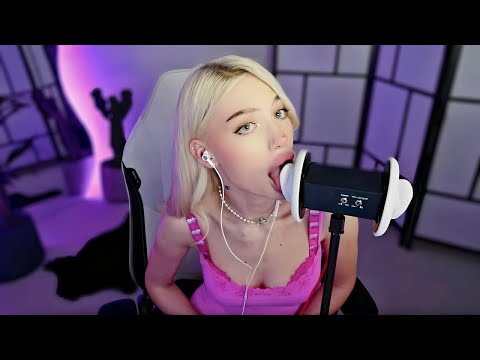 ASMR Barbie intense ear licking just for you