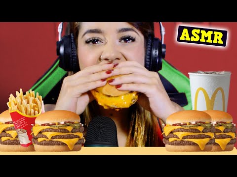 🤤 ASMR MOUTH SOUNDS EATING Food MCDONALDS Burger NO Talking 🍔