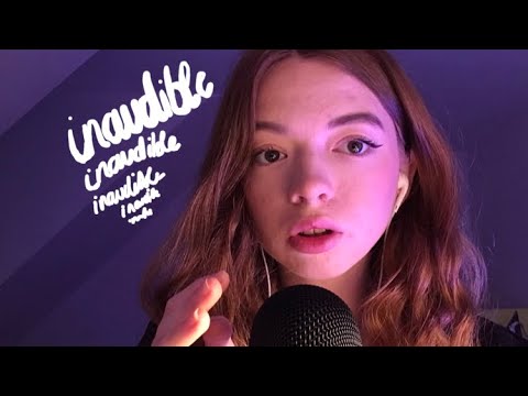 ~ ASMR ~ Inaudible whispering 🖤 (+ tapping sounds)