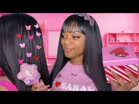 ASMR | 💝 Girl Who Is Secretly OBSESSED With You Pampers You + Plays With Your Hair In Class | Vday