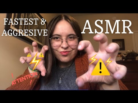 FASTEST ASMR EVER AGGRESSIVE TAPPING, SCRATCHING NO TALKING