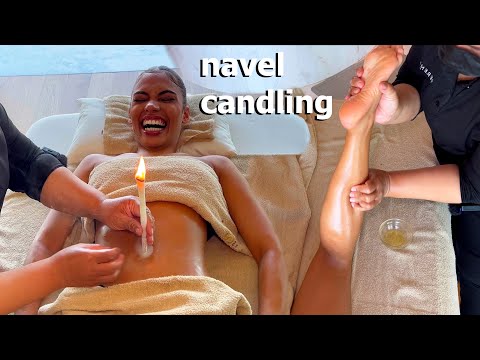 ASMR: I Tried Navel Candling with a Belly and Back Massage!