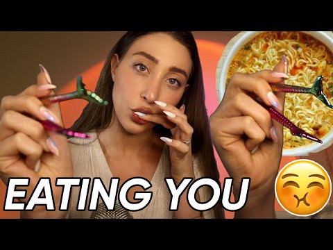 EATING YOU WITH CHOPSTICKS 🥢😛 ASMR | Slurping, wet and dry mouth sounds