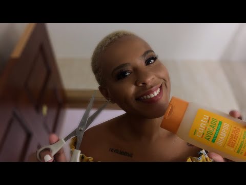 ASMR - Jamaican Girlfriend Washes & Cuts your Hair (REALISTIC ASMR Personal Attention Roleplay)