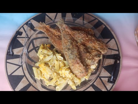 MAC AND CHEESE FRIED CROAKER ASMR EATING SOUNDS